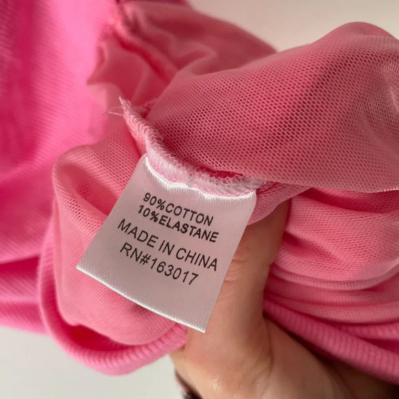 Princess Polly Reece One Shoulder Ribbed Ruched Mini Dress Bubblegum Pink Sz 6 - Picture 6 of 6